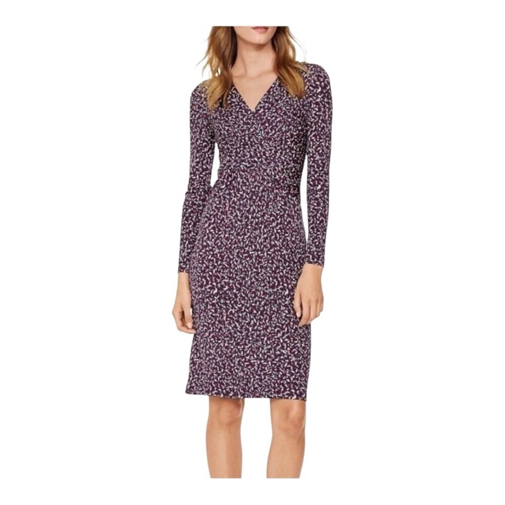 Tory Burch Silk Patterned Interlock Twist Designer Quiet Luxury Classic Dress